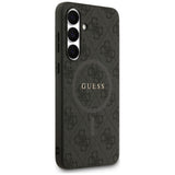 Husa pentru Samsung Galaxy S25 FE, Guess 4G Ring Classic Logo MagSafe (GUHMS25FEG4GFRK), negru