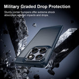 Husa pentru Motorola Edge 70 Fusion, Techsuit Carbon Silicone, albastru