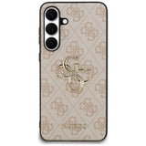 Husa pentru Samsung Galaxy S25 FE, Guess Leather 4G Metal Logo (GUHCS25FE4GMGPI), roz