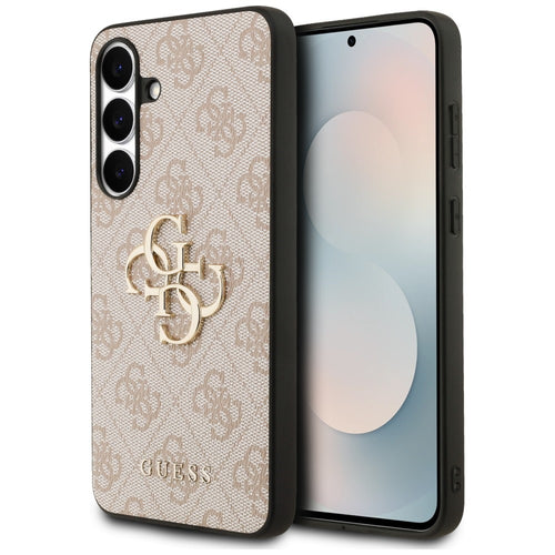 Husa pentru Samsung Galaxy S25 FE, Guess Leather 4G Metal Logo (GUHCS25FE4GMGPI), roz
