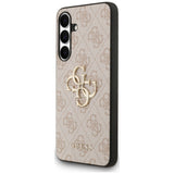 Husa pentru Samsung Galaxy S25 FE, Guess Leather 4G Metal Logo (GUHCS25FE4GMGPI), roz