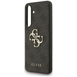 Husa pentru Samsung Galaxy S25 FE, Guess Leather 4G Metal Logo (GUHCS25FE4GMGGR), negru