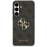 Husa pentru Samsung Galaxy S25 FE, Guess Leather 4G Metal Logo (GUHCS25FE4GMGGR), negru