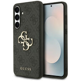 Husa pentru Samsung Galaxy S25 FE, Guess Leather 4G Metal Logo (GUHCS25FE4GMGGR), negru