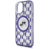 Husa pentru iPhone 15, Karl Lagerfeld IML MagSafe (KLHMP15SHMCKMHU), mov