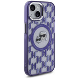 Husa pentru iPhone 15, Karl Lagerfeld IML MagSafe (KLHMP15SHMCKMHU), mov