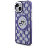 Husa pentru iPhone 15, Karl Lagerfeld IML MagSafe (KLHMP15SHMCKMHU), mov