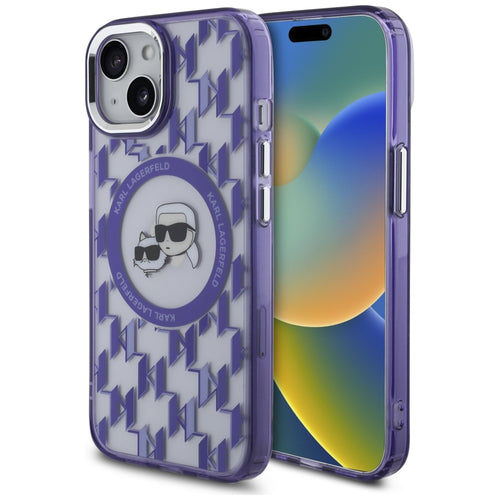 Husa pentru iPhone 15, Karl Lagerfeld IML MagSafe (KLHMP15SHMCKMHU), mov