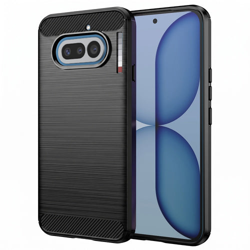 Husa pentru Nothing Phone (4a), Techsuit Carbon Silicone, negru