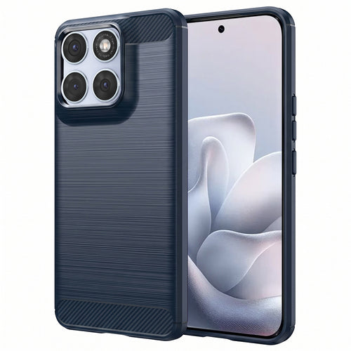 Husa pentru Motorola Edge 70 Fusion, Techsuit Carbon Silicone, albastru