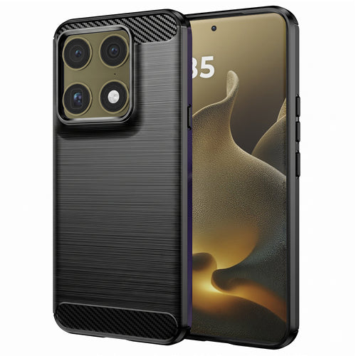 Husa pentru Motorola Signature, Techsuit Carbon Silicone, negru
