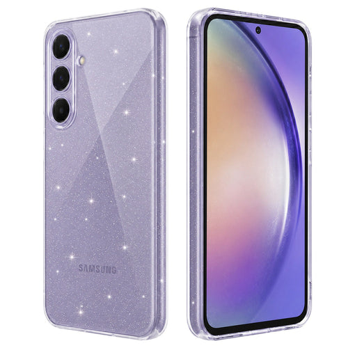 Husa pentru Samsung Galaxy A54, Techsuit SparkleSkin Series, transparenta