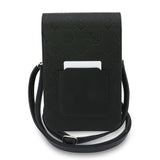 Guess Universal Wallet Grained Peony Triangle (GUCWB2PGPOTRK), reglabil Strap, Eco-Leather, Two Layer, Negru