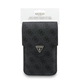 Guess Universal Wallet Triangle 4G (GUCWB2P4BLTRK), reglabil Strap, Eco-Leather, Two Layer, Negru