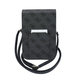 Guess Universal Wallet Triangle 4G (GUCWB2P4BLTRK), reglabil Strap, Eco-Leather, Two Layer, Negru