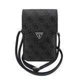 Guess Universal Wallet Triangle 4G (GUCWB2P4BLTRK), reglabil Strap, Eco-Leather, Two Layer, Negru