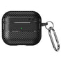 Husa casti pentru AirPods Pro 3, Techsuit Carbonfiber, negru