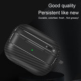 Husa casti pentru AirPods Pro 3, Techsuit Carbonfiber, negru