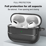 Husa casti pentru AirPods Pro 3, Techsuit Carbonfiber, negru