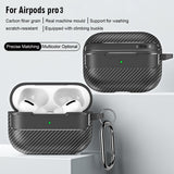 Husa casti pentru AirPods Pro 3, Techsuit Carbonfiber, negru