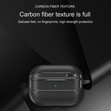 Husa casti pentru AirPods Pro 3, Techsuit Carbonfiber, negru