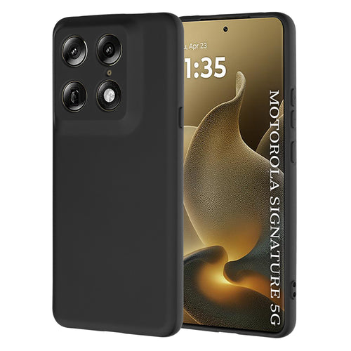 Husa pentru Motorola Signature, Techsuit SoftFlex, negru