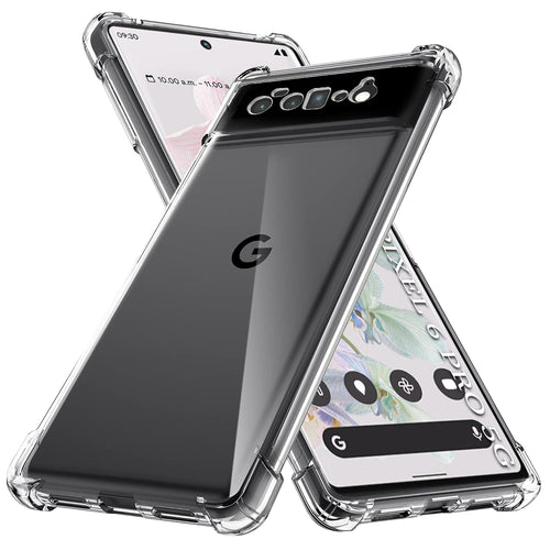 Husa pentru Google Pixel 6 Pro, Techsuit Shockproof Clear Silicone, transparenta