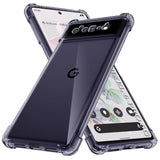 Husa pentru Google Pixel 6 Pro, Techsuit Shockproof Clear Silicone, fumuriu