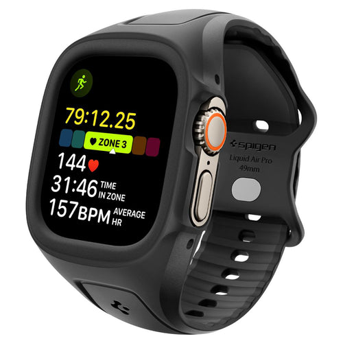 Curea pentru Apple Watch Ultra, Spigen Liquid Air Pro (ACS05463), negru