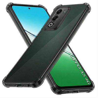Husa pentru OPPO A5 4G, Techsuit Shockproof Clear Silicone, fumuriu