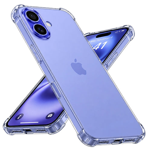 Husa pentru iPhone 16, Techsuit Shockproof Clear Silicone [Big Lens Hole], transparenta