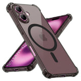 Husa pentru iPhone 16 Plus, Techsuit Shockproof Clear Silicone MagSafe, fumuriu