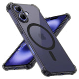 Husa pentru iPhone 16, Techsuit Shockproof Clear Silicone MagSafe, fumuriu