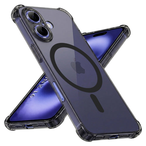 Husa pentru iPhone 16, Techsuit Shockproof Clear Silicone MagSafe, fumuriu