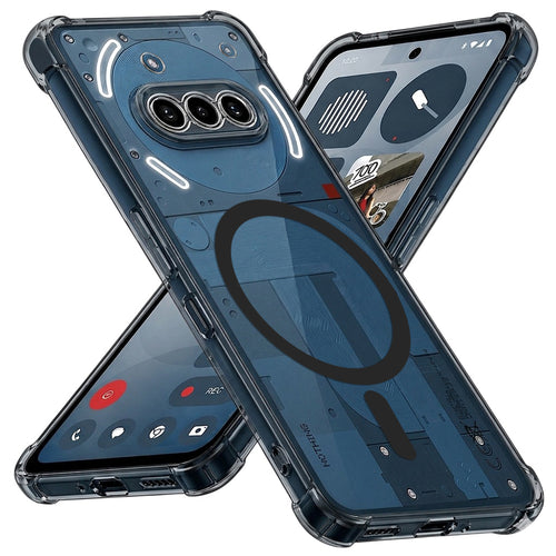Husa pentru Nothing Phone (3a), Techsuit Shockproof Clear Silicone MagSafe, fumuriu