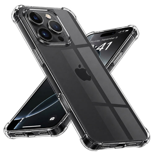 Husa pentru iPhone 16 Pro Max, Techsuit Shockproof Clear Silicone [Big Lens Hole], transparenta
