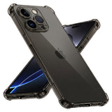 Husa pentru iPhone 16 Pro Max, Techsuit Shockproof Clear Silicone, fumuriu