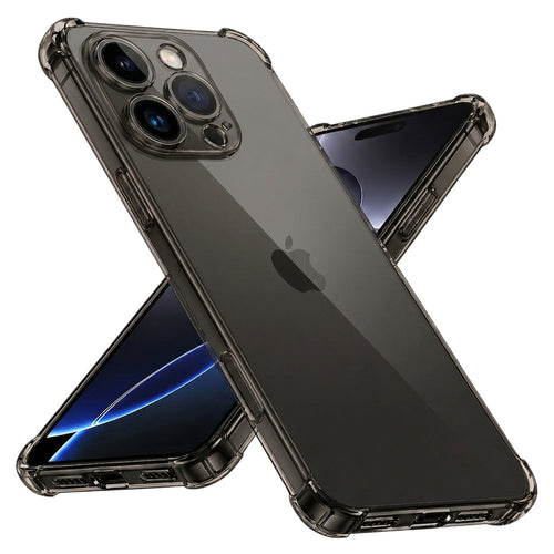 Husa pentru iPhone 16 Pro Max, Techsuit Shockproof Clear Silicone, fumuriu