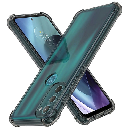 Husa pentru Motorola Moto G71 5G, Techsuit Shockproof Clear Silicone, fumuriu
