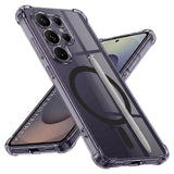 Husa pentru Samsung Galaxy S25 Ultra, Techsuit Shockproof Clear Silicone MagSafe, fumuriu