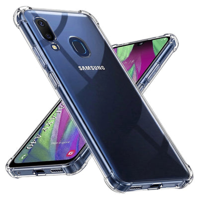 Husa pentru Samsung Galaxy A40, Techsuit Shockproof Clear Silicone, transparenta