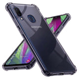 Husa pentru Samsung Galaxy A40, Techsuit Shockproof Clear Silicone, fumuriu