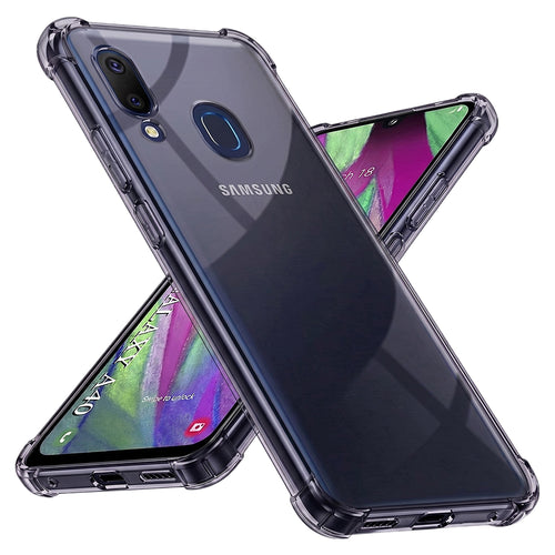 Husa pentru Samsung Galaxy A40, Techsuit Shockproof Clear Silicone, fumuriu