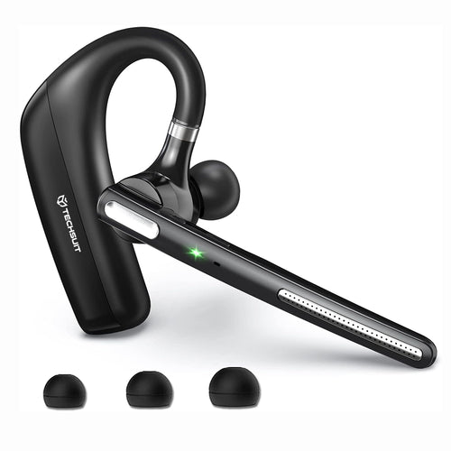 Casca Bluetooth Techsuit Premium PowerTalks (G6), Dual Microfon Anulare zgomot, Bluetooth V5.1, 100H Talk Time, negru