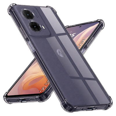Husa pentru Motorola Moto G85, Techsuit Shockproof Clear Silicone, fumuriu