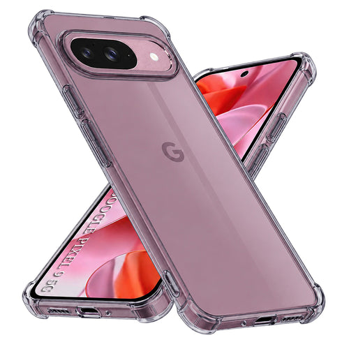 Husa pentru Google Pixel 9, Techsuit Shockproof Clear Silicone, fumuriu