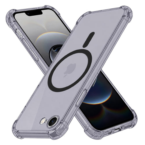 Husa pentru iPhone 16e, Techsuit Shockproof Clear Silicone MagSafe, fumuriu