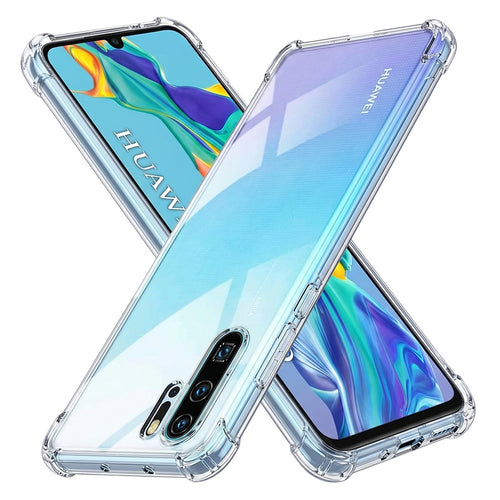 Husa pentru Huawei P30 Pro, Techsuit Shockproof Clear Silicone, transparenta