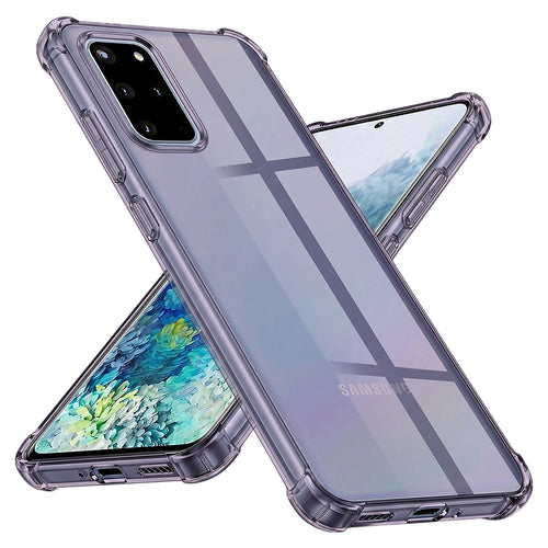 Husa pentru Samsung Galaxy S20 Plus, Techsuit Shockproof Clear Silicone, fumuriu