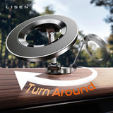 Suport auto Lisen (YL0223080002), MagSafe, pentru Bord, Universal, 360° Rotation, Pliabil, Strong Magnets, negru